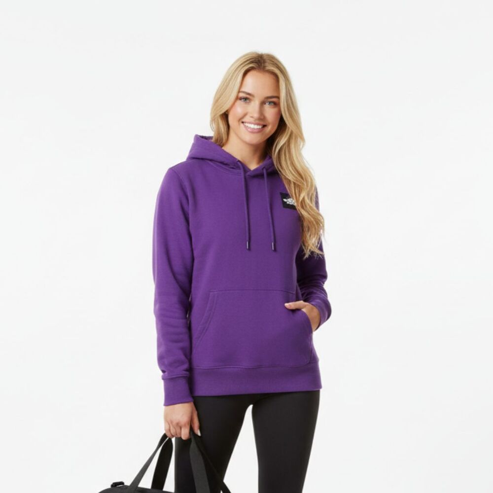 The North Face Purple Long Sleeve Graphic Logo Print Hoody Sweatshirt Sweater L